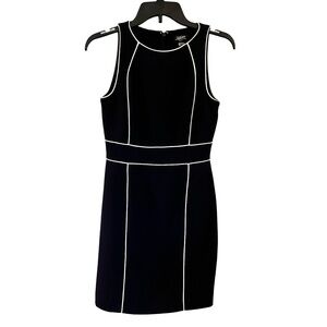 TAHARI black and white dress.